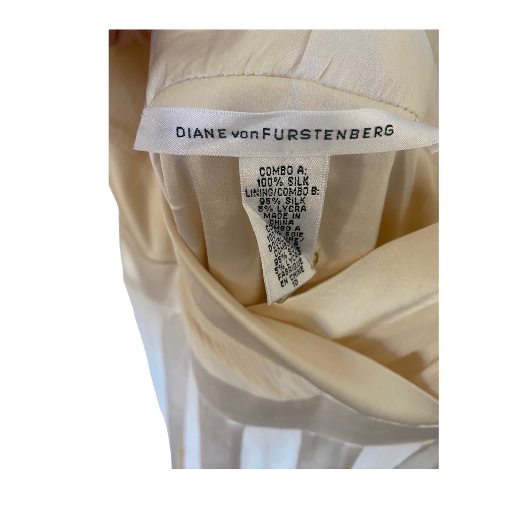 Diane von Furstenberg Beautiful summer white cream DVF silk dress - Picture 3 of 8
